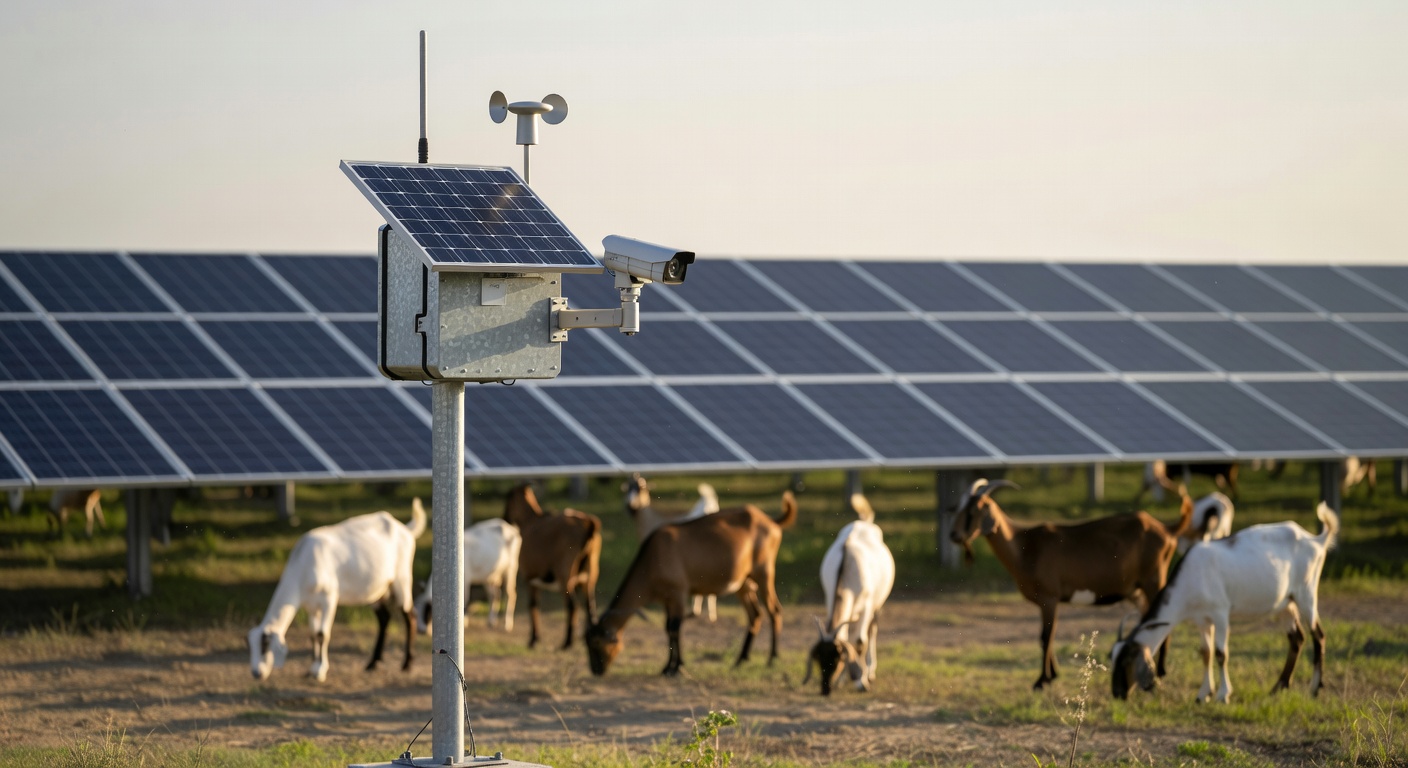 Solar-powered field sensor station